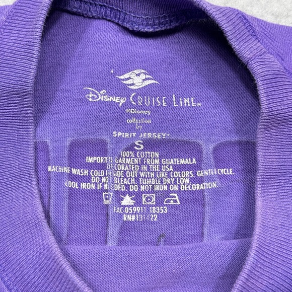 Disney Cruise Line Spirit Jersey Small Purple Blue Glitter Long Sleeve Shirt S * - Picture 8 of 12